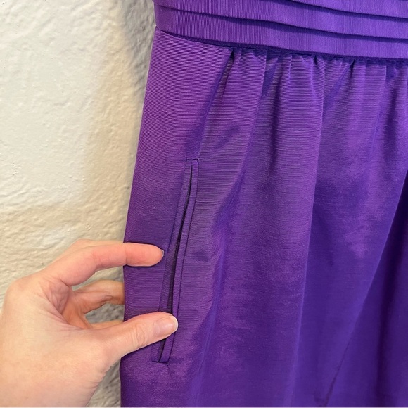 Shoshanna 6 Cocktail Dress Purple Taffeta - Picture 7 of 11